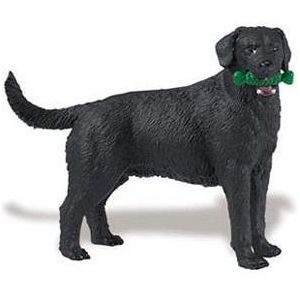 Plastic speelgoed figuur zwarte Labrador hond 9 cm