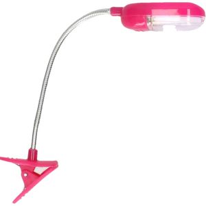 LED Leeslamp met klem - roze - 25 cm - Inclusief batterijen - Flexibele klemlampen
