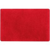 Spirella badkamer vloer kleedje/badmat tapijt - Supersoft - hoogpolig luxe uitvoering - rood - 50 x 80 cm - Microfiber - Anti slip - Sneldrogend