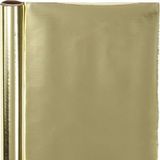 4x Rollen kraft inpakpapier happy birthday pakket - metallic goud 200 x 70/50 cm - cadeau/verzendpapier