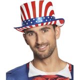 Luxe hoge hoed USA - volwassenen - Amerika feesthoed