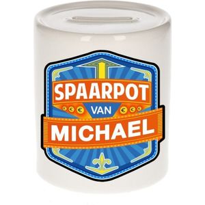 Kinder spaarpot voor Michael - keramiek - naam spaarpotten