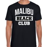 Bellatio Decorations zomer t-shirt voor heren - Malibu Beach Club - tropisch thema feest - zwart