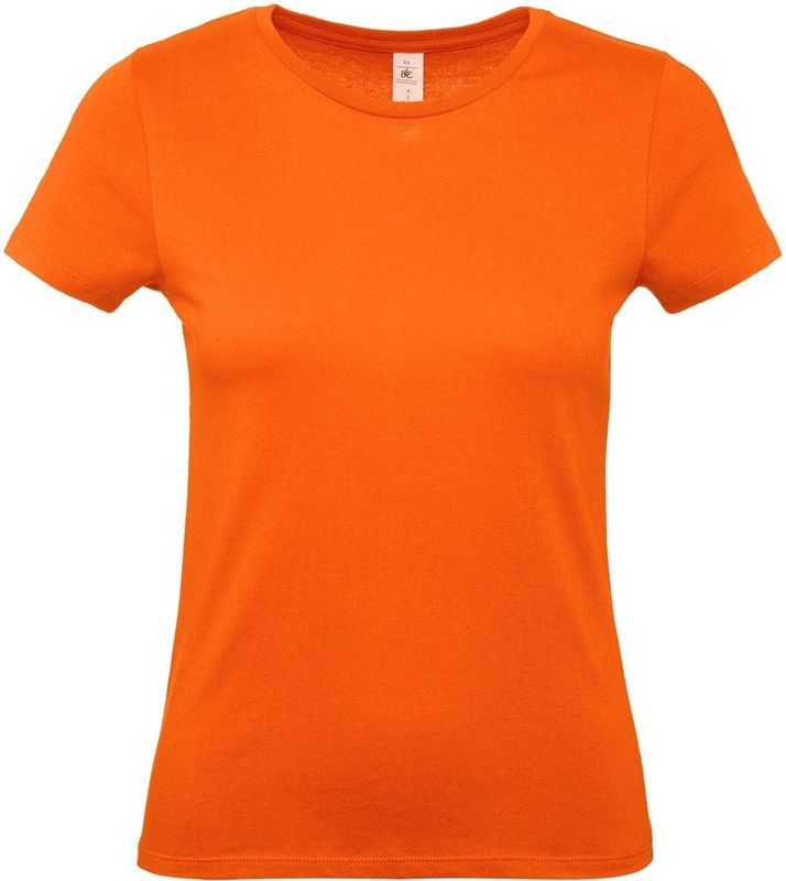 Set van 2x stuks oranje t-shirts met ronde hals voor dames - basic shirt - katoen - Koningsdag / Nederland supporter, maat: M (38)