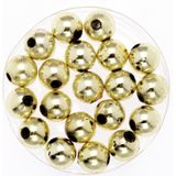 120x stuks sieraden maken glans deco kralen in het goud van 10 mm - Kunststof reigkralen voor armbandjes/kettingen