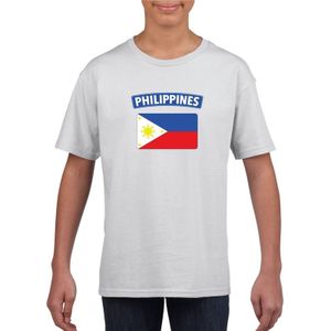 Filipijnen t-shirt met Filipijnse vlag wit kinderen