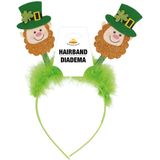 Fiestas St. Patricks day verkleed diadeem/haarband - groen - Ierland thema feest accessoires
