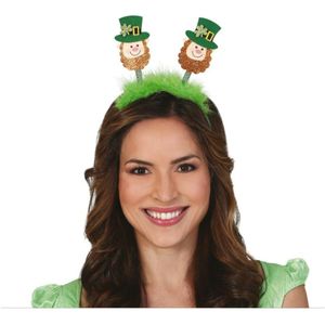 Fiestas St. Patricks day verkleed diadeem/haarband - groen - Ierland thema feest accessoires