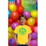Bellatio Decorations Verkleed T-shirt voor jongens - smiley - paars - carnaval - feestkleding kind
