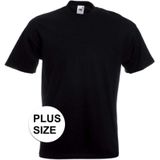 Grote maten basic zwarte t-shirts voor heren - voordelige katoenen shirts - Herenkleding