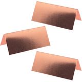 Santex naamkaartjes/plaatskaartjes metallic - Bruiloft - rose goud - 100x stuks - 7 x 3 cm