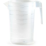 Plasticforte Waterkan/schenkkan - 2x - transparant - 2000 ML - kunststof