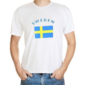 Wit t-shirt Zweden heren