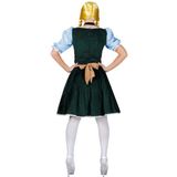 Groene Tiroler jurk / dirndl met blauw shirtje - Oktoberfest kleding