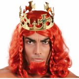 Fiestas Guirca Konings kroon voor heren - 7 x 59 cm - Koningsdag / carnaval accessoire - prinsen kroon