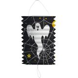 Treklampion 16 cm spook met lampionstokje - Halloween trick or treat lampionnen versiering
