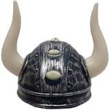 4x stuks viking verkleed helm met hoorns - Carnaval verkleed hoeden
