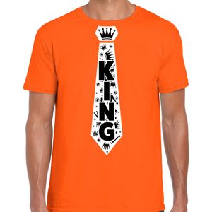 Bellatio Decorations Oranje Koningsdag t-shirt - king stropdas - heren