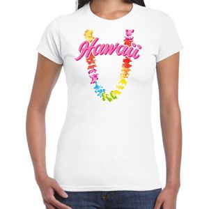 Hawaii slinger t-shirt wit voor dames - Zomer kleding