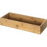 Set van 6x bestekbakken/keuken organizers verschillende formaten van bamboe hout