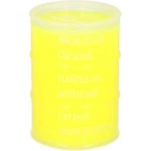 3x Potjes speelgoed/hobby slijm geel in olievat 5,5 x 8 cm 150 ml inhoud - Veilig kinderslijm - Horror slijm - Speelslijm voor jongens/meisjes/kinderen