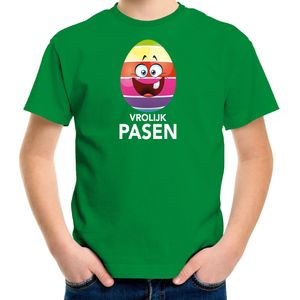 Paasei vrolijk Pasen t-shirt / shirt - groen - kinderen - Paas kleding / outfit