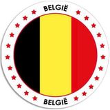 20x Belgie sticker rond 14,8 cm - Belgische vlag - Landen thema decoratie feestartikelen/versieringen