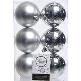 Kerstballen pakket 181x zilver-lichtroze-blauw voor 210 cm boom - Kerstboomversiering