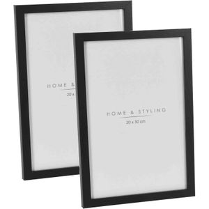 Home &amp; Styling Kunststof fotolijsten - 2 st - geschikt voor een foto van 20 x 30 cm