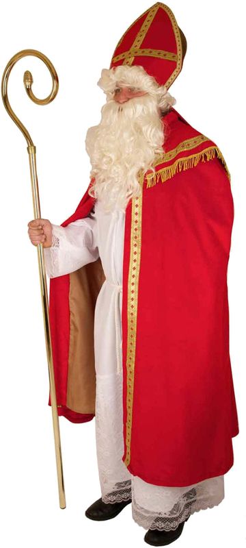 Sinterklaas kostuum - inclusief witte pruik met baard