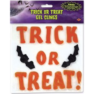 Halloween raamsticker trick or treat