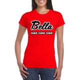 Rood Bella Ciao t-shirt maat L - met La Casa de Papel masker voor dames - kostuum