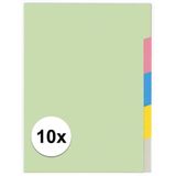 10x Ringmap tabbladen A4 5 tabs - tabbladen