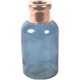 Countryfield Bloemenvaas Firm Bottle - transparant blauw/koper - glas - D10 x H21 cm