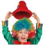 Clown verkleed hoedje voor kinderen rood - Carnaval clown kostuum hoeden