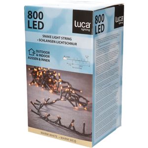 Clusterverlichting 800 warm witte lampjes met afstandsbediening 16 meter - Kerstverlichting - Op afstand bedienbaar