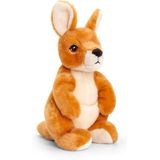 Pluche knuffel dieren wallaby kangoeroe 27 cm - Knuffelbeesten speelgoed