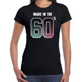 Sixties feest t-shirt / shirt made in the 60s - zwart - voor dames -  60s feest shirts / verjaardags shirts / outfit / 60 jaar