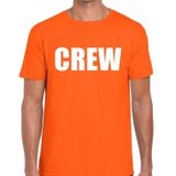 Crew tekst t-shirt oranje heren
