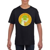 Kinder t-shirt zwart met vrolijke slang print - slangen shirt - kinderkleding / kleding