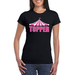 Toppers in concert Pretty in Pink shirt zwart met roze letters voor dames