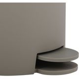 MSV Pedaalemmer - 2x - kunststof - taupe - 3L - klein model - 15 x 27 cm - Badkamer/toilet