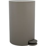 MSV Pedaalemmer - 2x - kunststof - taupe - 3L - klein model - 15 x 27 cm - Badkamer/toilet