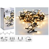 3x stuks kerstverlichting extra warm wit buiten 40 lampjes - Verlichting lichtsnoer - kerstlampjes/kerstlichtjes