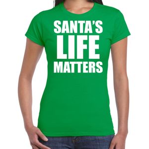 Santas life matters Kerstshirt / Kerst t-shirt groen voor dames - Kerstkleding / Christmas outfit