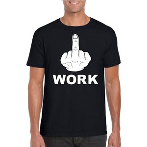 Fuck work t-shirt zwart - heren - katoen