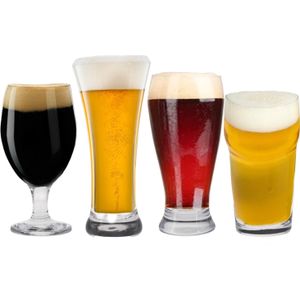 Atmos Fera - Vaderdag speciaal bierglazen set - 8x stuks - 4 soorten