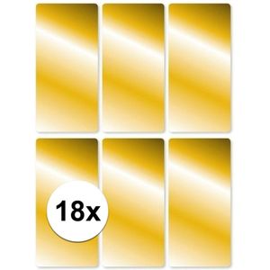 Gouden cadeau etiketten 18 stuks - Gouden stickers 18 stuks