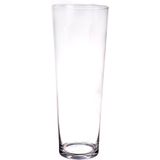 Conische Glazen Vaas/Vazen Rond Helder Glas 40 cm