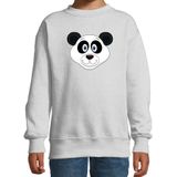 Cartoon panda trui grijs voor jongens en meisjes - Kinderkleding / dieren sweaters kinderen
